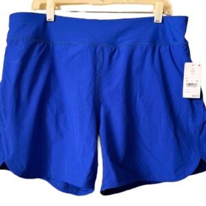 Lands' End Women’s Royal Blue UPF 50+ Full Coverage Swim Shorts Size L